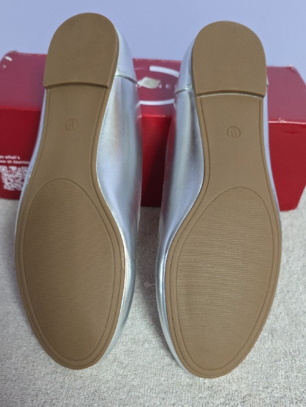 Journee Collection Silver Metallic Ballet Flats - Picture 4 of 6